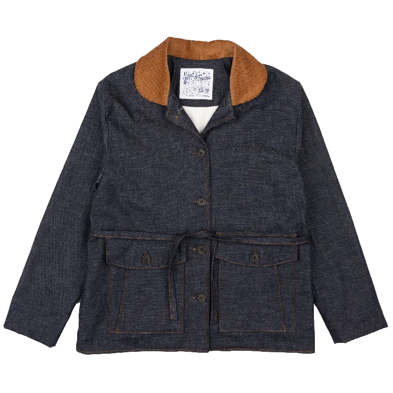 Balmoral Jacket - Slub Nep Rinsed - Indigo Print Jacket Jacquard Jacket Embroidered Jacket Balmoral Jacket - Slub Nep Rinsed - Indigo Print Jacket Jacquard Jacket Embroidered Jacket