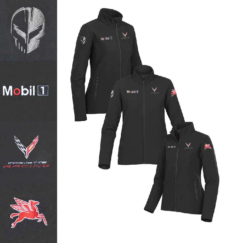 C8.R Corvette Racing Mobil 1 Ladies' Jacket Front Pockets Side Pockets Patch Pockets C8.R Corvette Racing Mobil 1 Ladies' Jacket Front Pockets Side Pockets Patch Pockets