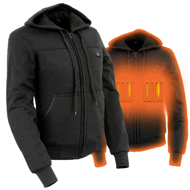 Nexgen Heat NXL2713SET Women 'Heated' Front Zipper Black Hoodie Jacket for Outdoor Activities w/ Battery Pack Knit Jacket Woven Jacket Fleece Jacket Nexgen Heat NXL2713SET Women 'Heated' Front Zipper Black Hoodie Jacket for Outdoor Activities w/ Battery Pack Knit Jacket Woven Jacket Fleece Jacket