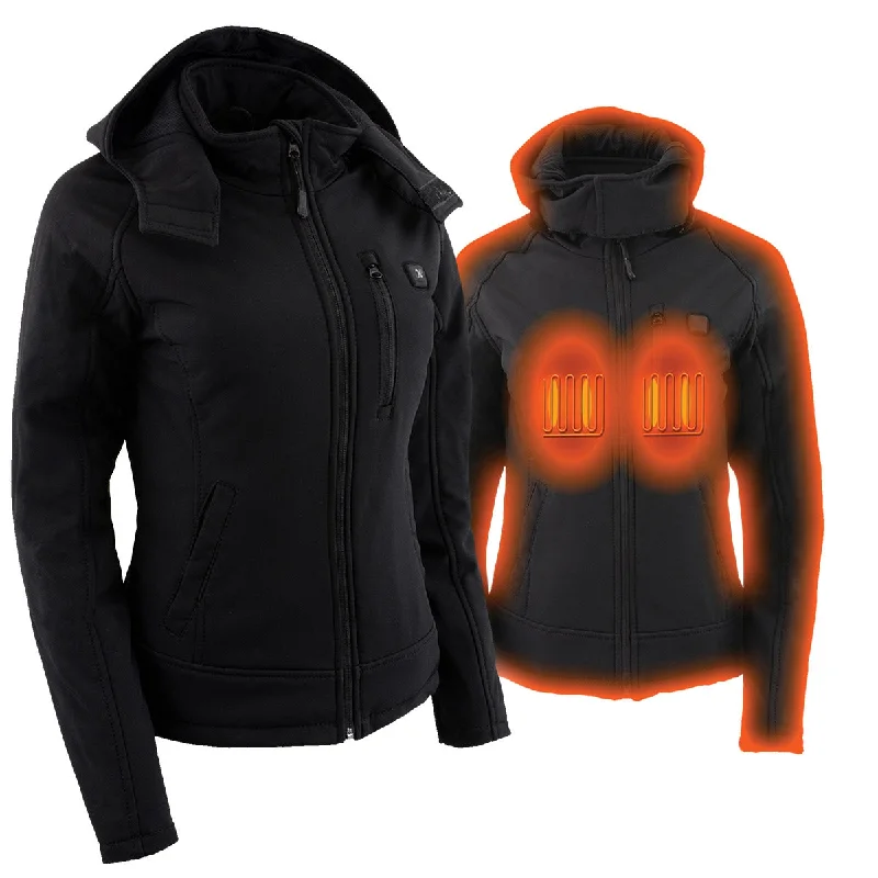 Nexgen Heat NXL2767SET Women's Black Ruffled Heated Soft Shell Jacket with Detachable Hood for Hiking w/ Battery Corduroy Jacket Velvet Jacket Brocade Jacket Nexgen Heat NXL2767SET Women's Black Ruffled Heated Soft Shell Jacket with Detachable Hood for Hiking w/ Battery Corduroy Jacket Velvet Jacket Brocade Jacket