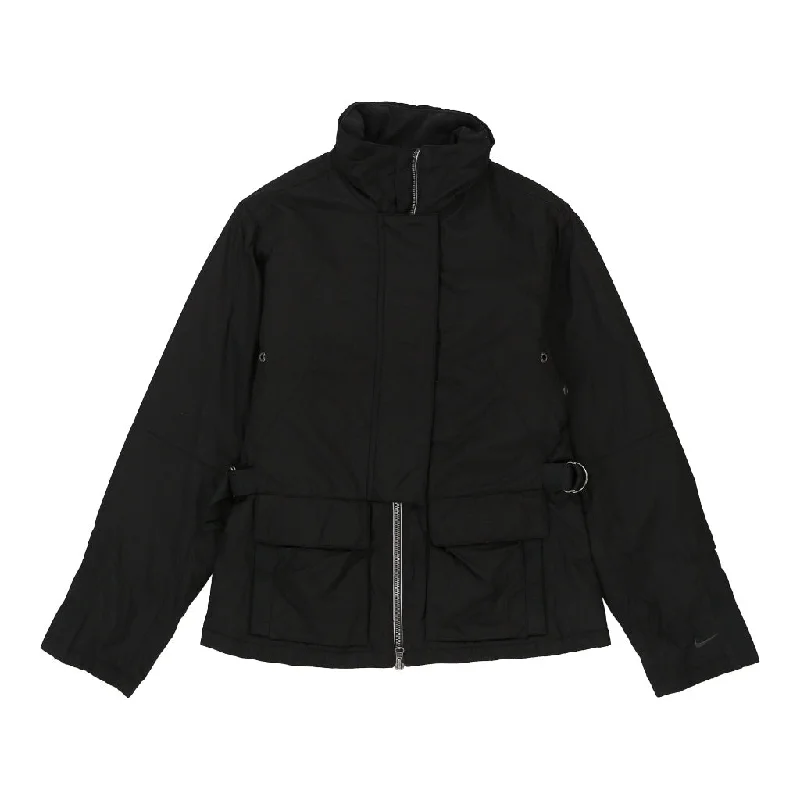 Nike Jacket - Small Black Nylon Blend Zippered Jacket Buttoned Jacket Snapped Jacket Nike Jacket - Small Black Nylon Blend Zippered Jacket Buttoned Jacket Snapped Jacket