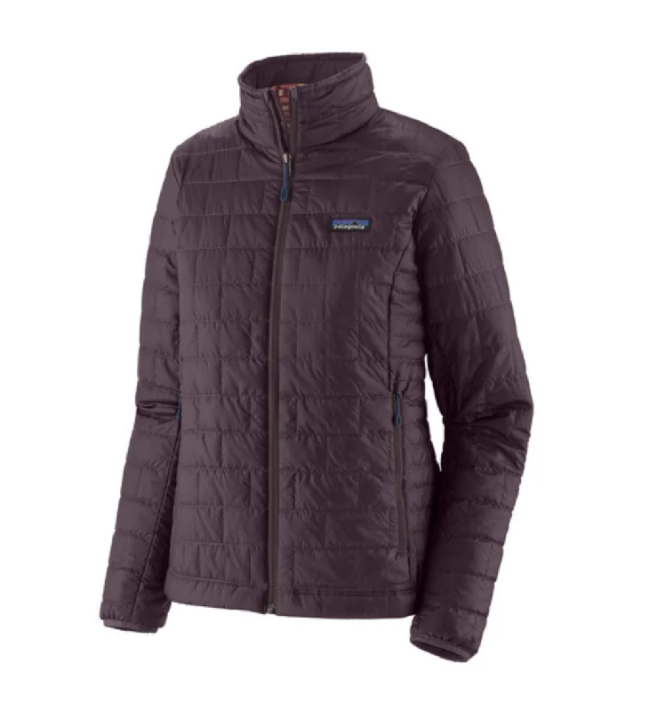 Patagonia Women's Nano Puff Jacket - Obsidian Plum Trench Coat Raincoat Waterproof Jacket Patagonia Women's Nano Puff Jacket - Obsidian Plum Trench Coat Raincoat Waterproof Jacket