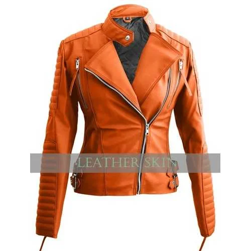 Orange Leather Jacket Denim Jacket Leather Jacket Suede Jacket