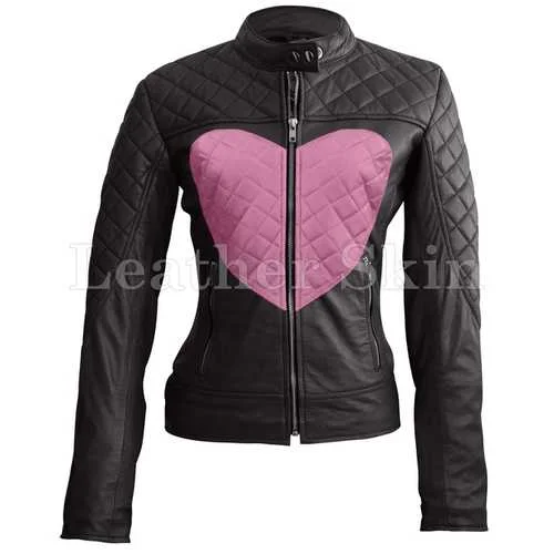 Women Black Leather Jacket Nylon Fabric Polyester Fabric Spandex Fabric