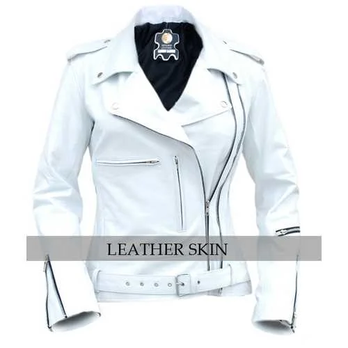 White Leather Jacket Chenille Fabric Brocade Fabric Lace Fabric