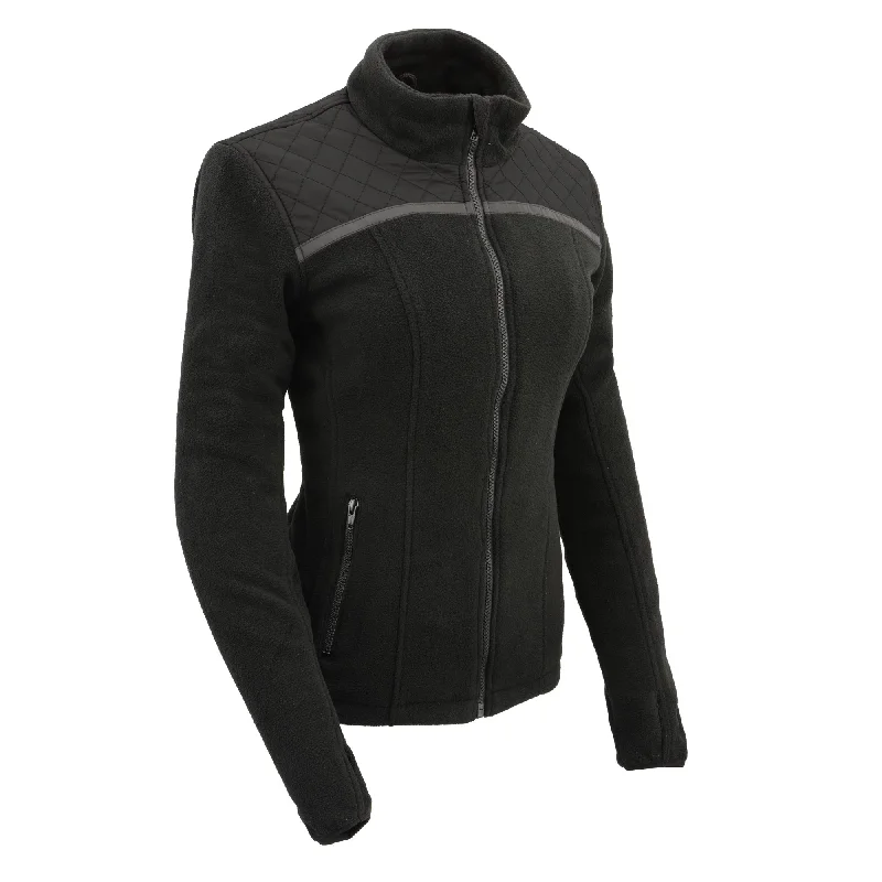 Women Micro Fleece Zipper Front Jacket w/ Reflective Stripes Chenille Jacket Brocade Jacket Lace Jacket Women Micro Fleece Zipper Front Jacket w/ Reflective Stripes Chenille Jacket Brocade Jacket Lace Jacket