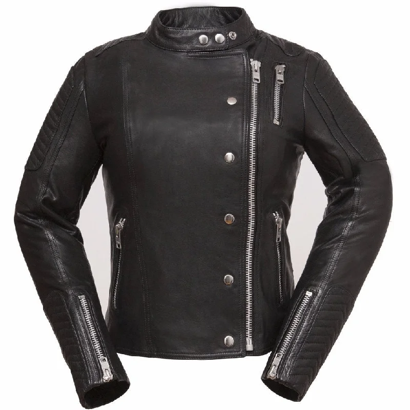 Women's Black The Warrior Princess Leather Jacket Nylon Fabric Polyester Fabric Spandex Fabric Women's Black The Warrior Princess Leather Jacket Nylon Fabric Polyester Fabric Spandex Fabric