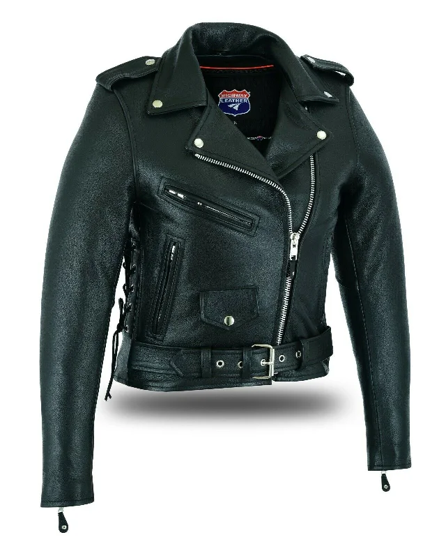 Women's Full Length Motorcycle Jacket with Side Lace Satin Jacket Silk Jacket Chiffon Jacket