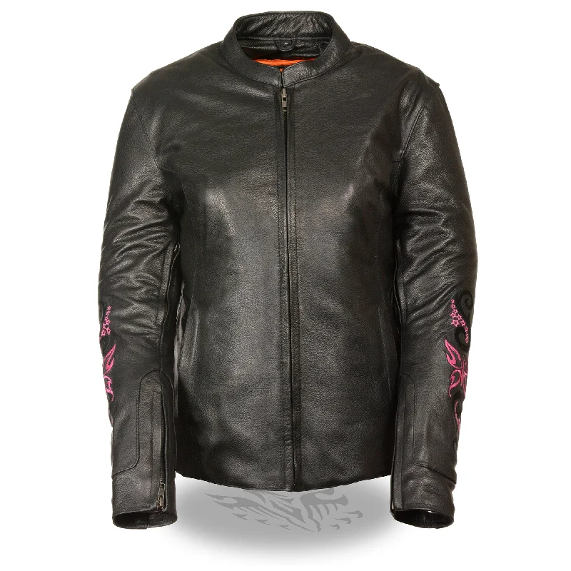 Women's Jacket w/ Butterfly & Star Detailing Wool Fabric Cashmere Fabric Tweed Fabric