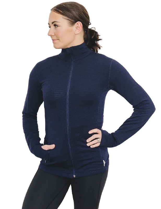 Women's Merino Natural Fleece Full-Zip Jacket, Cosmic Blue Elasticated Jacket Padded Jacket Insulated Jacket Women's Merino Natural Fleece Full-Zip Jacket, Cosmic Blue Elasticated Jacket Padded Jacket Insulated Jacket