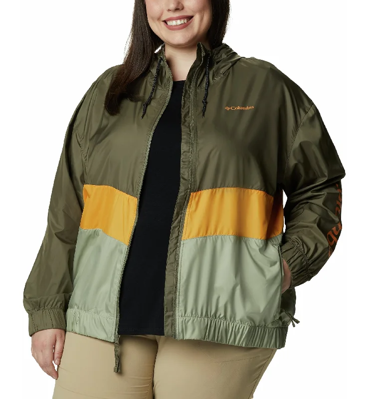 Columbia Plus Size Sandy Sail Windbreaker Jacket Toggled Jacket Drawstring Jacket Belted Jacket