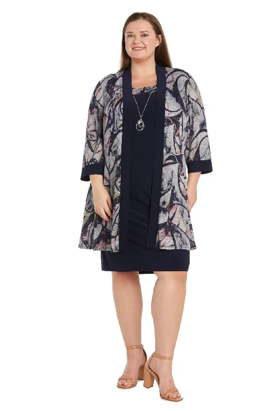 R&M Richards 3243W Short Printed Jacket Mother of the Bride Dress Striped Jacket Polka Dot Jacket Floral Jacket