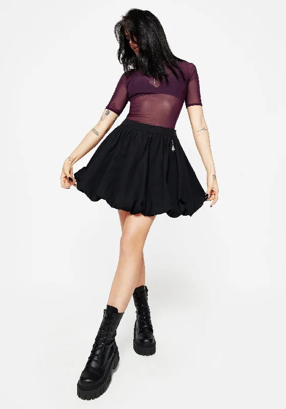Aranya Puff Micro Mini Skirt flowy skirt hem
