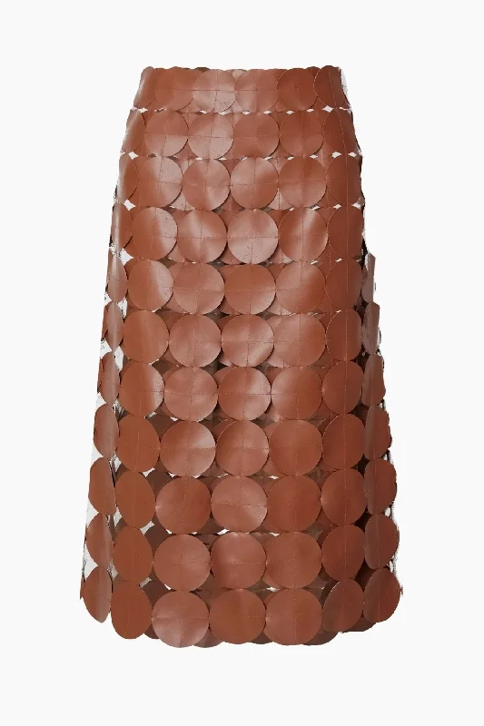 A.W.A.K.E Mode Multi Circle Double Layer Skirt - Brick velvet skirt plush