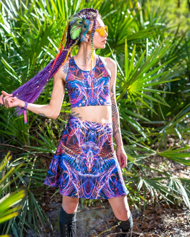 COSMIC NOISE FLARE SKIRT patchwork skirt art