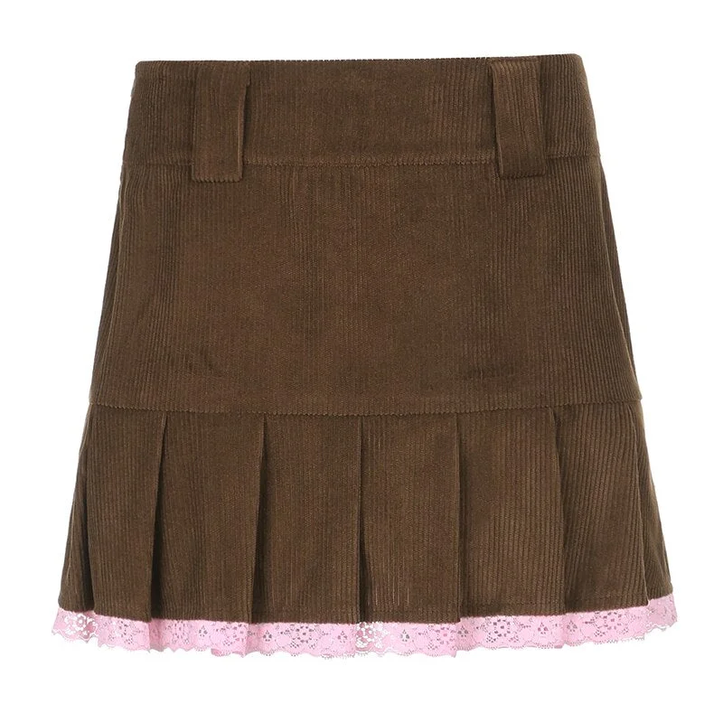 Pleated Skirts Mini velvet skirt rich