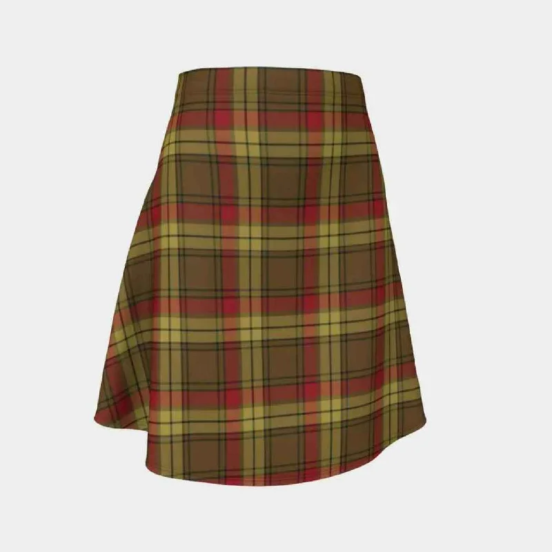 MacMillan Old Weathered Tartan Flared Skirt leather skirt sleek