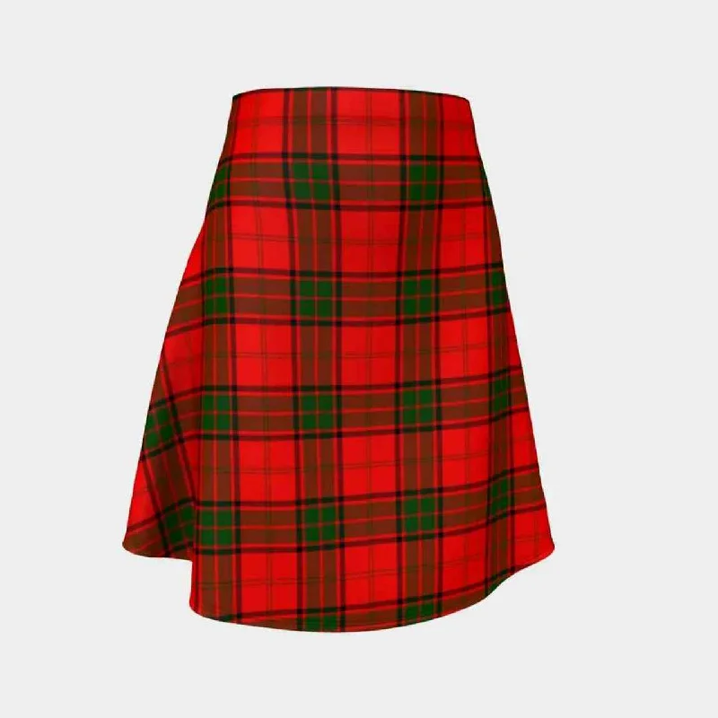 Maxwell Modern Tartan Flared Skirt silk skirt luxurious