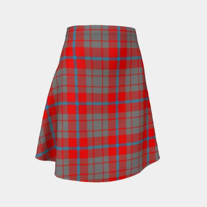 Moubray Tartan Flared Skirt cashmere skirt soft