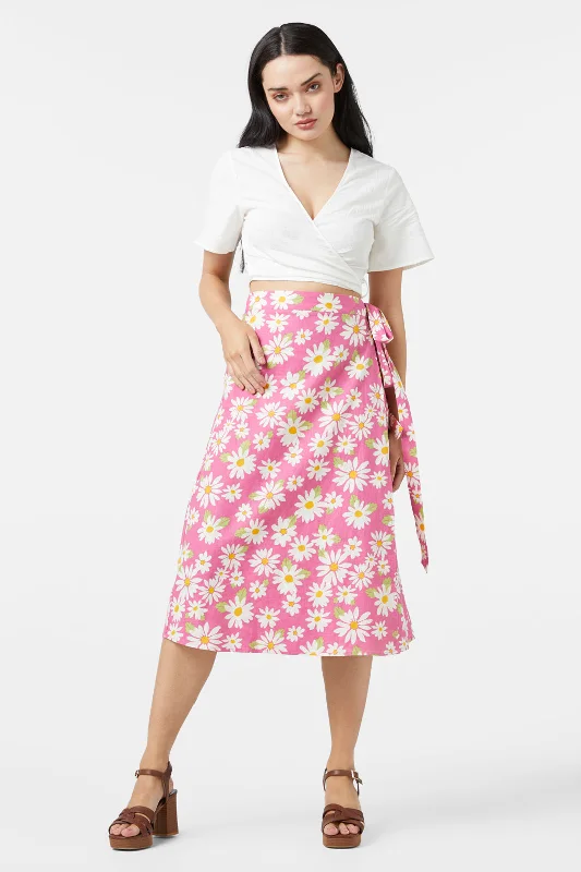 Wild Daisy Wrap Skirt corduroy skirt textured